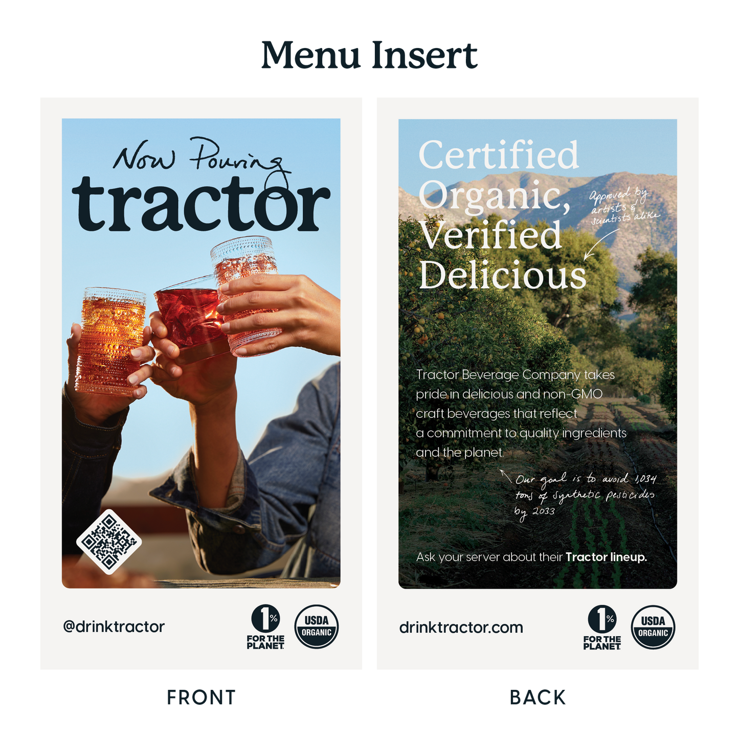 Menu Insert Cards