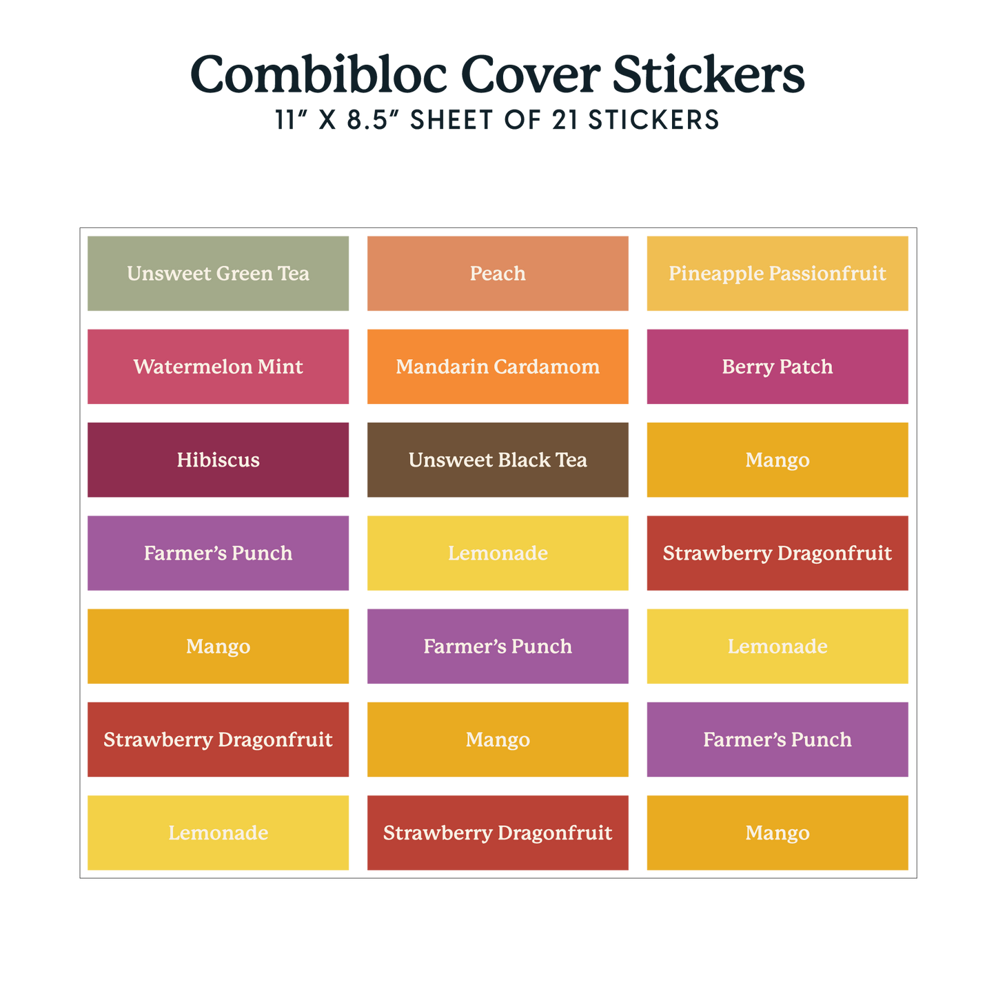 Combibloc Covers and Labels